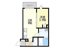 kit石橋阪大前 1LDKの間取図画像
