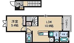 nikko 1LDKの間取図画像