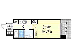 大阪市淀川区東三国2丁目マンション 1Kの間取図画像