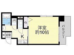 シティライフ新大阪 1Kの間取図画像