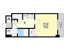 GROOVE川西多田 1Kの間取図画像