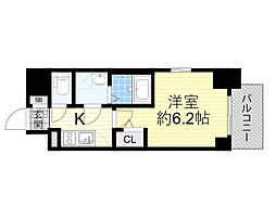 エスリード ザ・グラン大阪ノース 11階1Kの間取り