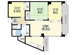 ラヴィスタ東豊中 3LDKの間取図画像