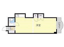 ヴェルデみき 1DKの間取図画像