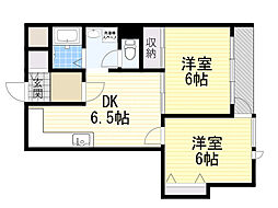 エドケンベルトピア豊中1 2DKの間取図画像