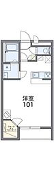 レオパレス豊中南3 1Kの間取図画像