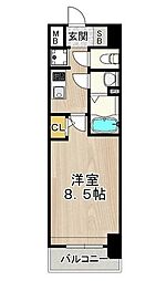 フェニックス新大阪 1Kの間取図画像
