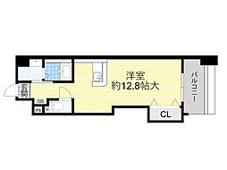 パストラーレ江坂 ワンルームの間取図画像