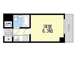 ファミールハイツ北大阪5号棟弐番館 1Kの間取図画像