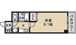 デュンケル・ブラウ 1Kの間取図画像