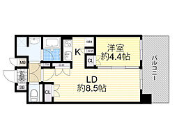 レジデンスエアポート 1LDKの間取図画像