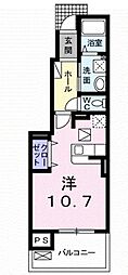 ラフェリオ1059 ワンルームの間取図画像
