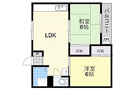 前沢マンション 2LDKの間取図画像