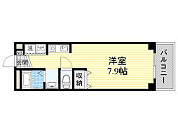 セントーレア ワンルームの間取図画像