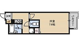 プレサンス新大阪 1Kの間取図画像
