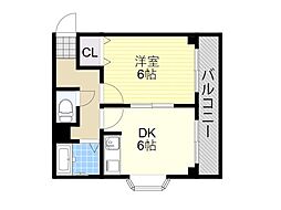メゾン東栄豊南西 1DKの間取図画像