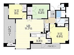 セレッソコート千里中央アネックス 3LDKの間取図画像