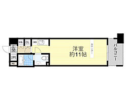 デュオン新大阪レジデンス 1Kの間取図画像