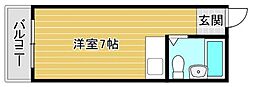 ダチロン高城 ワンルームの間取図画像