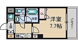 東明マンション新東 1Kの間取図画像