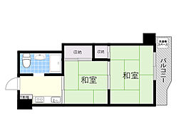 新大阪第2ダイヤモンドマンション 2Kの間取図画像