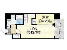 プレジオ西中島ASIAN 1LDKの間取図画像