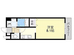 グランデトワール3 1Kの間取図画像
