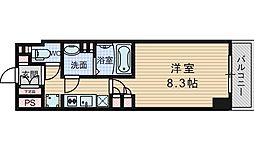 ミュプレ江坂 1Kの間取図画像