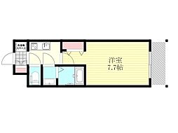 S-RESIDENCE三国WEST 1Kの間取図画像