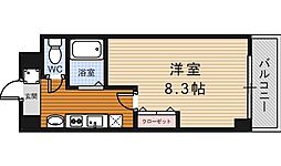 シャンヴェルジュ豊中2 1Kの間取図画像