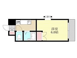 ローズコーポ西中島 1Kの間取図画像