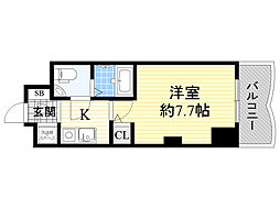 セレニテ新大阪弐番館 1Kの間取図画像