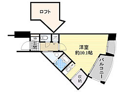 フォレステージュ江坂垂水町 ワンルームの間取図画像