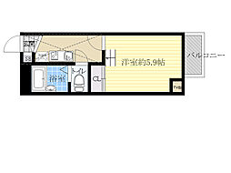 ティートゥリー 1階1Kの間取り