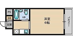 ベルメゾンステラ 2階1Kの間取り