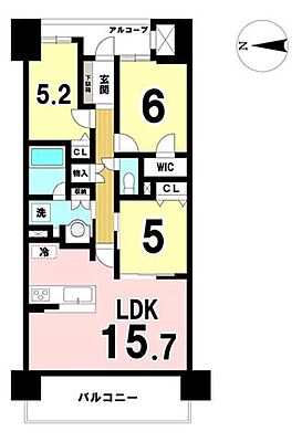 間取り プレサンスロジェ岐阜ザ・クラスII 3階/-