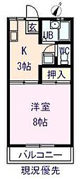 AirStreamα 1Kの間取図画像