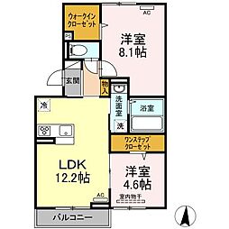 プリミエール・m 2LDKの間取図画像