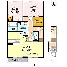 コンフォルト 2LDKの間取図画像
