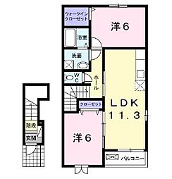 ブリートB 2LDKの間取図画像