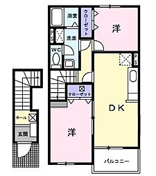 マブハイ 2LDKの間取図画像