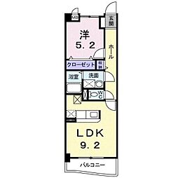 メゾンアウローラ 1LDKの間取図画像