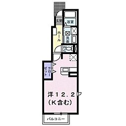 ネオハイムC ワンルームの間取図画像