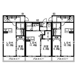 ソラティオ 1LDKの間取図画像