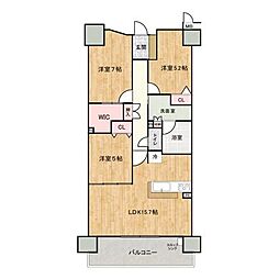 ポレスター東桜町ザ・レジデンス 3LDKの間取図画像