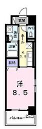 ウィンコム 1Kの間取図画像