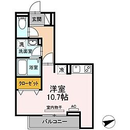 Haroudo ワンルームの間取図画像