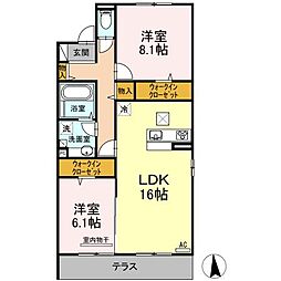 ブレイン・ゾーン2 2LDKの間取図画像