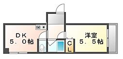 ノーブルマンション 1DKの間取図画像