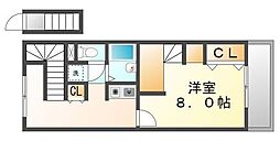 レオパレスぬまくま 1Kの間取図画像